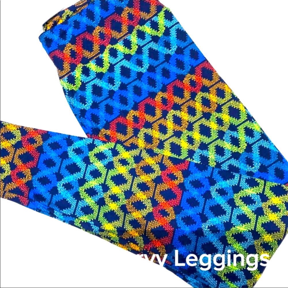 LULAROE RAINBOW DOUBLE HELIX LEGGINGS